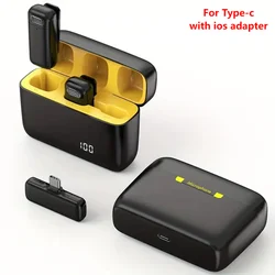 K6 New 2 in 1 Wireless Lavalier Microphone Portable Audio Video Recording Interview Mini Mic Live Broadcast Gaming Phone Mic