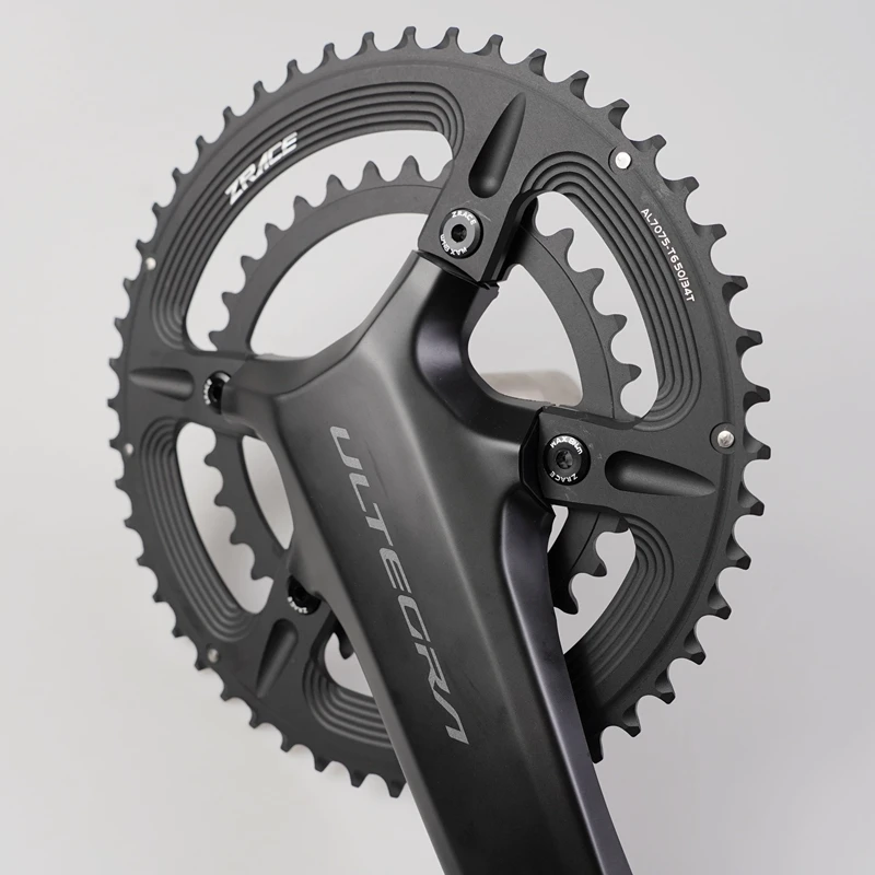 ZRACE 105 FC-R7000 / ULTEGRA FC-R8000 / DURA-ACE FC-R9100 Asymmetric Road Chainring, 50-34T 52-36T 53-39T, 110BCD BCD110 4-Bolts