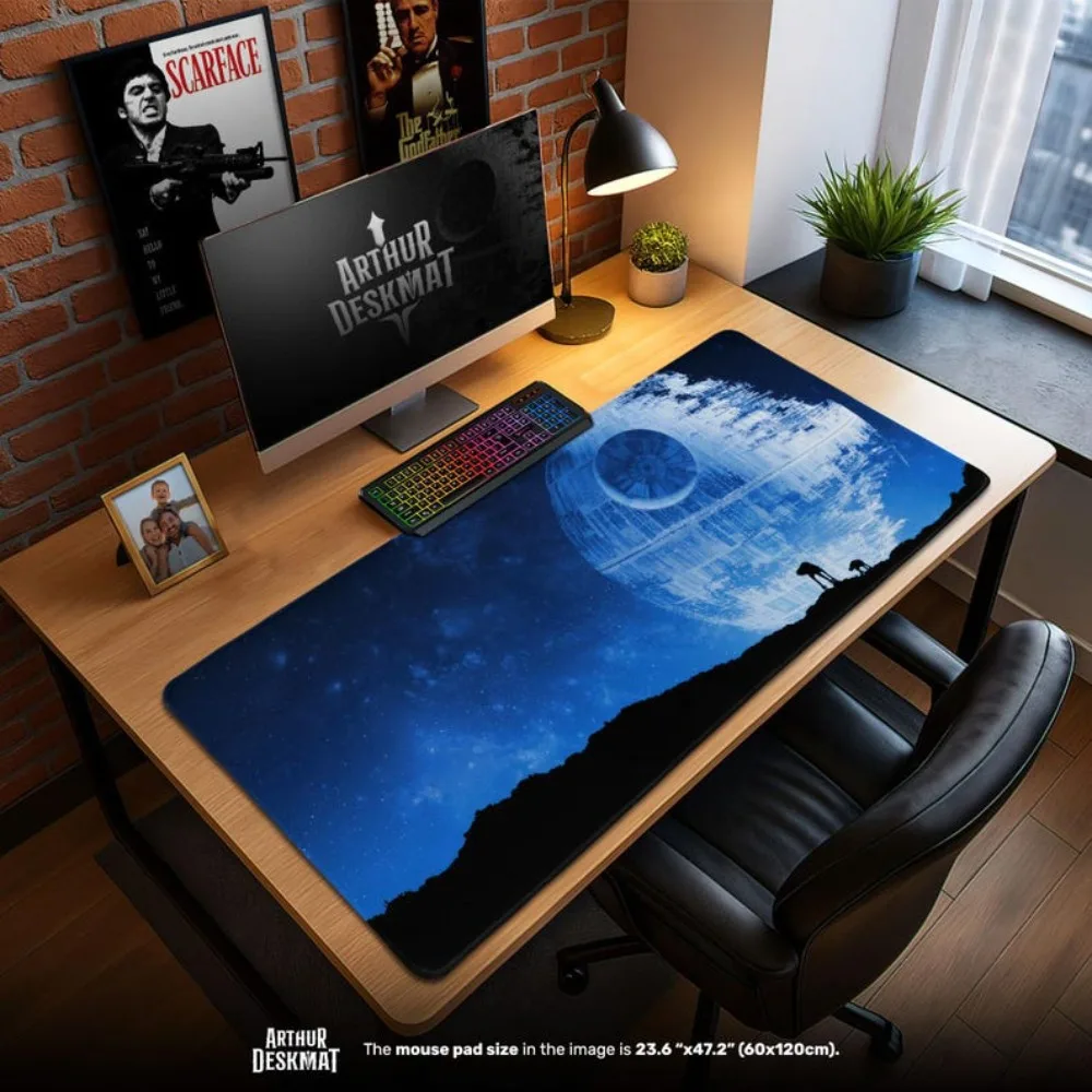 Death Star Mouse Pad - Galactic Empire Desk Mat, Sci-Fi Desk Decor Gift Alfombrillas Para Escritorio Tapis De Souris