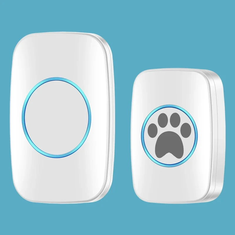 CACAZI Waterproof Wireless Pet Doorbell Outdoor Smart Call for Training Doggie With Touch Button Dog Bell Only Button or Receive