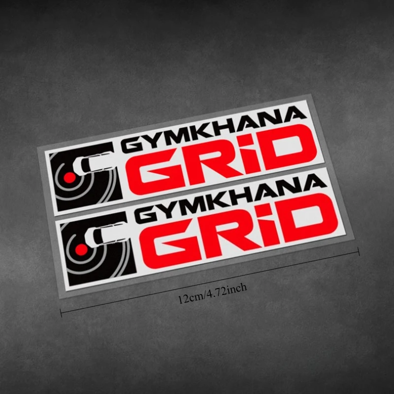 2Pcs/Set Gymkhana Grid Racing Car Stickers, Waterproof Vinyl Decals, for Car Body & Windshield Modification Decor