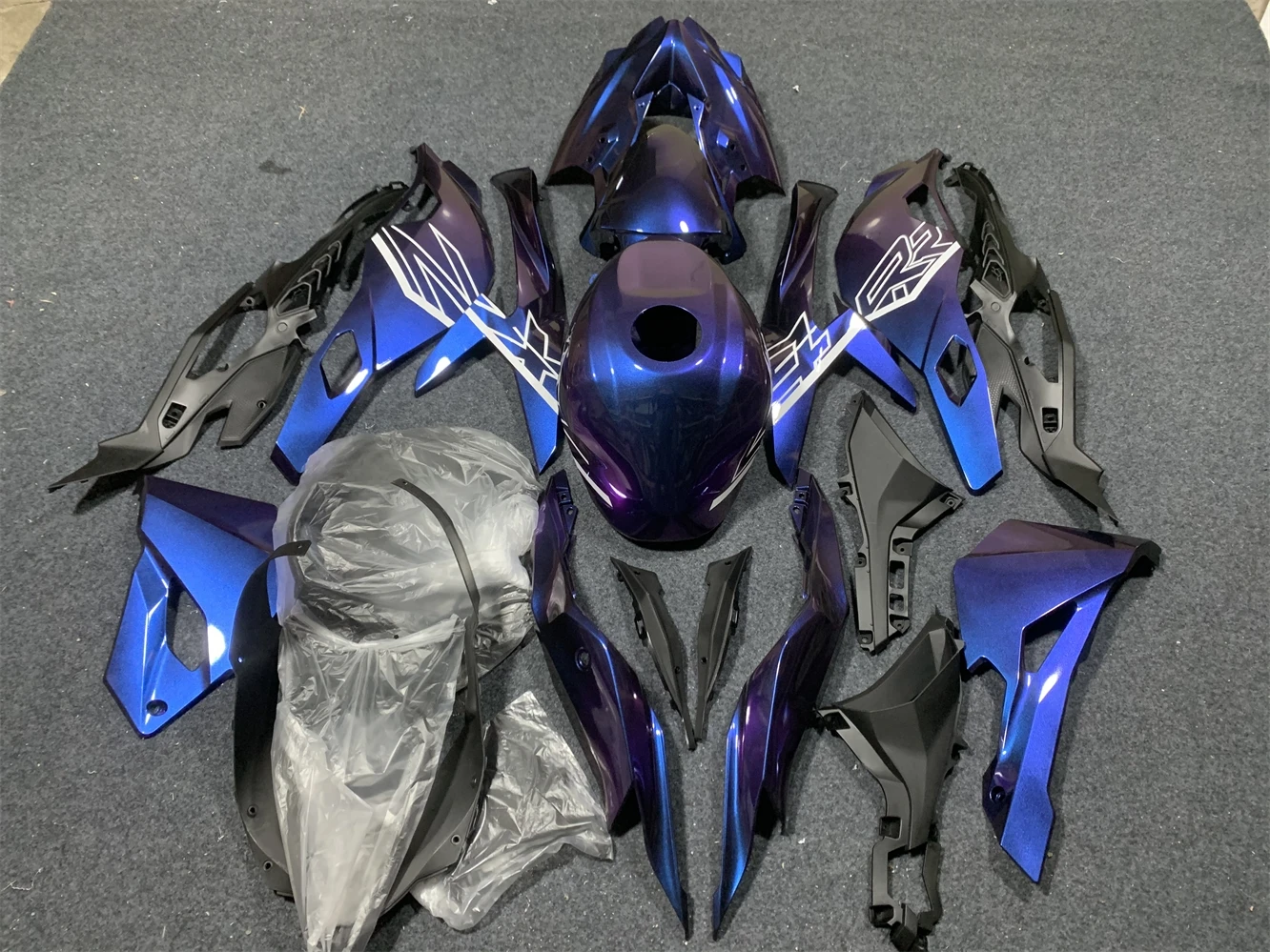 Motorcycle Fairing Kit fits ZX-25R ZX-4R 2019 2020 2021 2022 2023 2024-25R-4RR 19 2021 22 23 24 Fairing Purple blue motorcycle