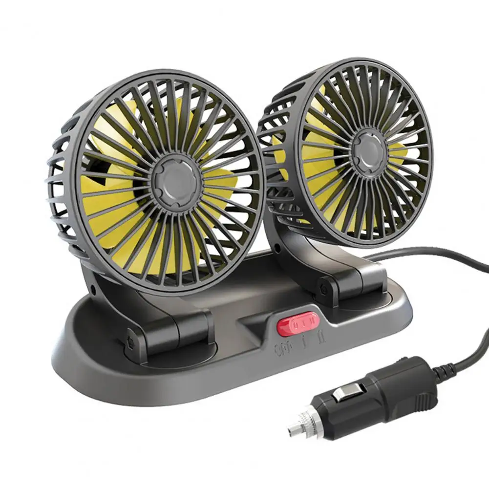 5/12/24V Car Fan Cooling Car Fan Dual Head Usb Car Fan 2 Speeds Adjustable For Auto Cooler Air Fan Car Accessories Fan for Car