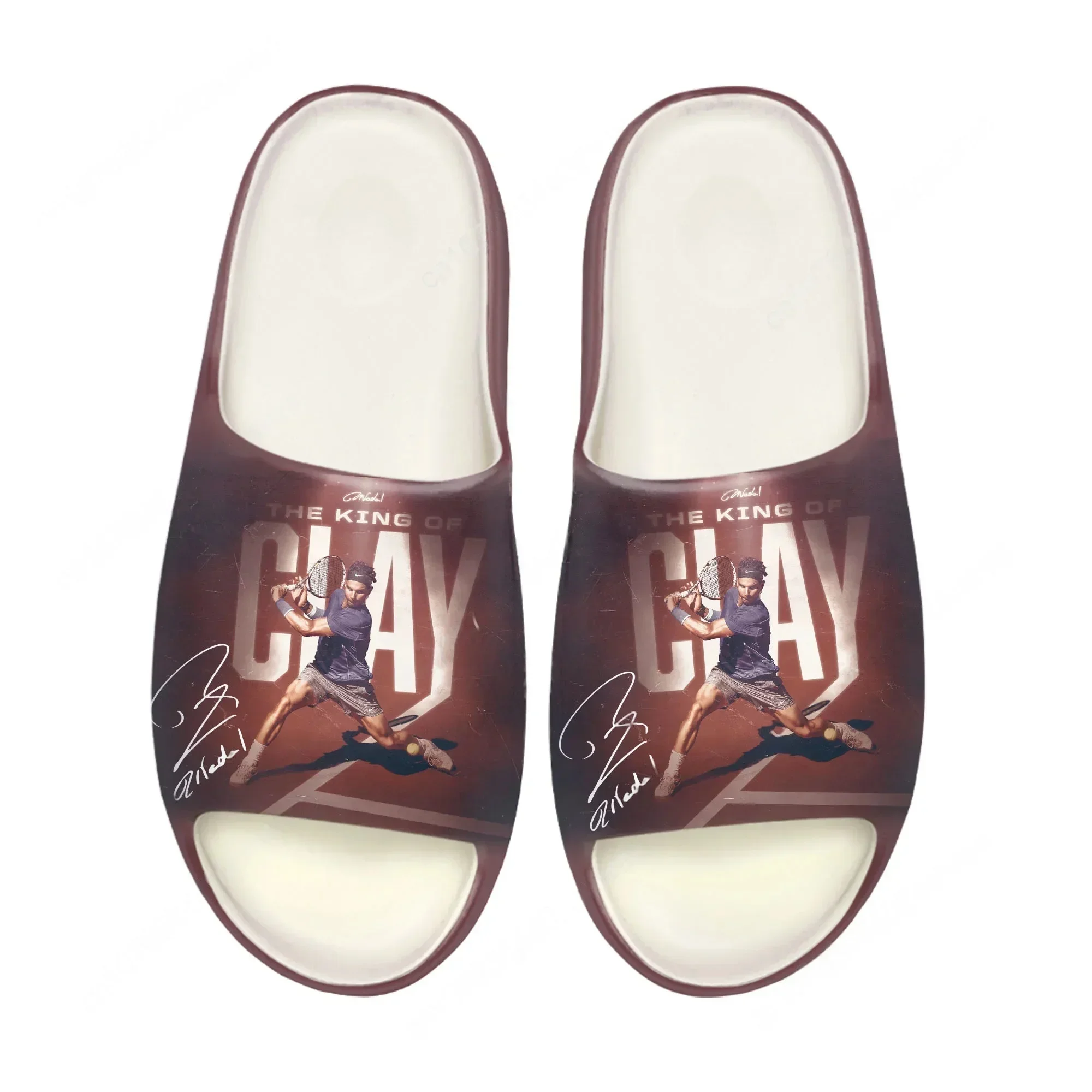Rafael Nadal tennis player Soft Sole Sllipers Home Clogs Step on Water Shoes Mens Womens Teenager Customize on Shit Sandals