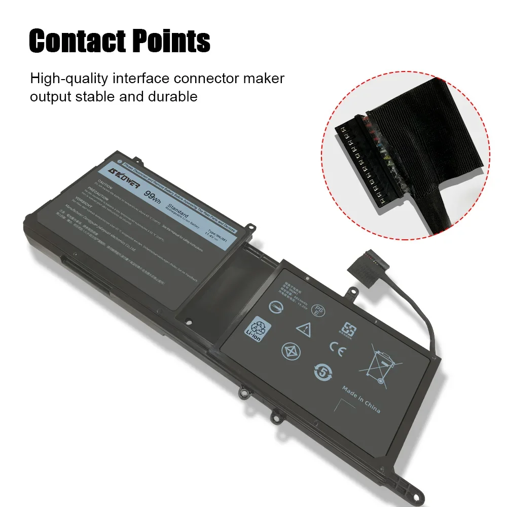 SKOWER 99 Wh 9NJM1 Laptop Batterij Voor Dell Alienware 15 R3 R4 17 R4 R5 P69F P31E Fit 44T2R