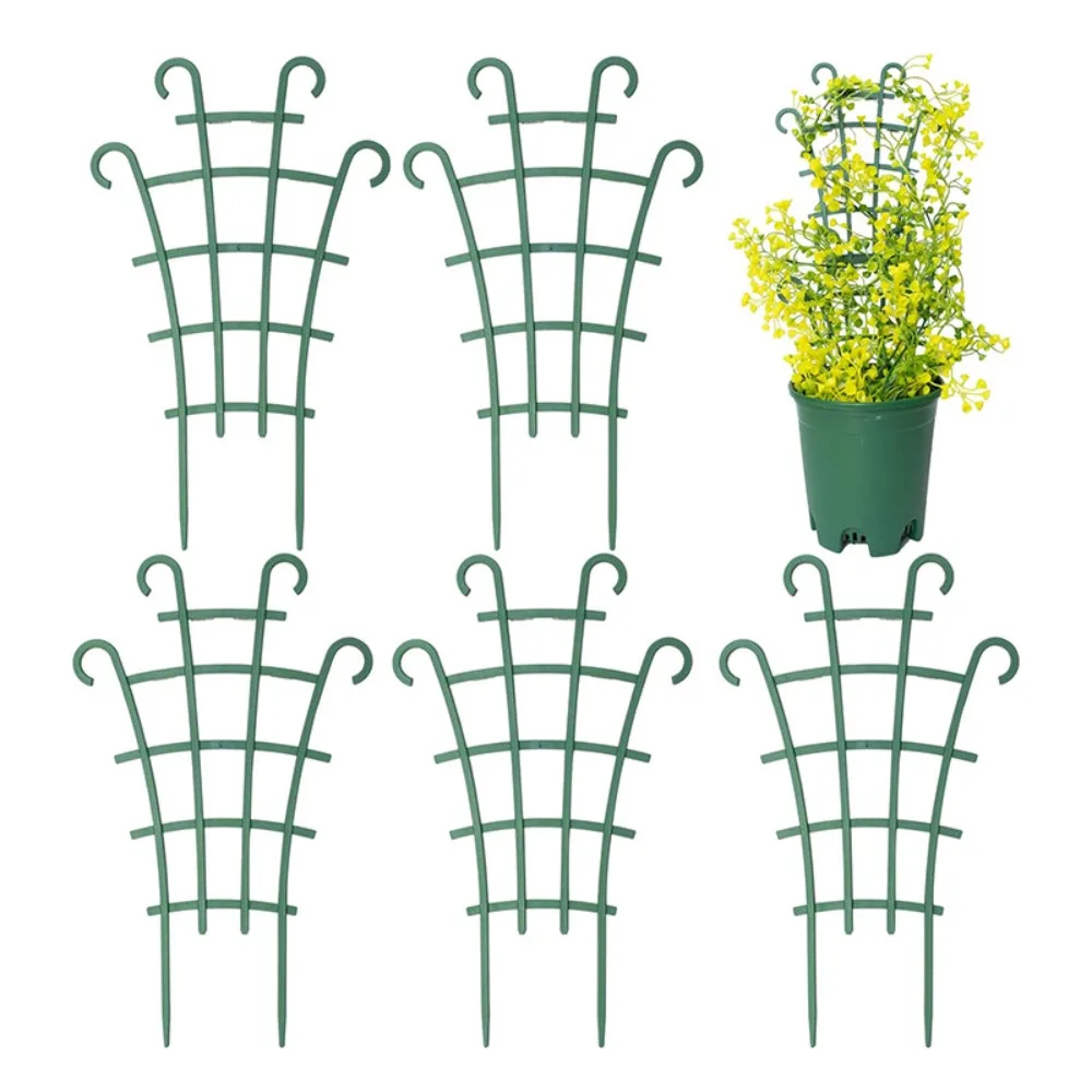 2PCS Solid Plastic Plant Climbing Trellis Frame Trellis Fixed Rod Plant Cages Stackable Plant Climbing Support Plant Care