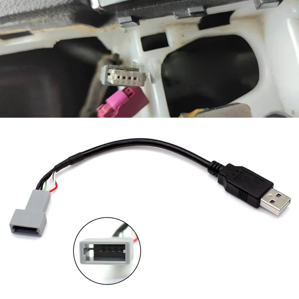 20CM Car USB Connector Female To Male Usb Connector 4 Pin Connector 4 Pin USB Non-Deformed Reliable Connection