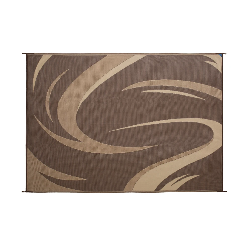 Outdoor Rugs Reversible Mats Weatherproof Non-Slip Area Mat with Corner Loops for Patio Camping