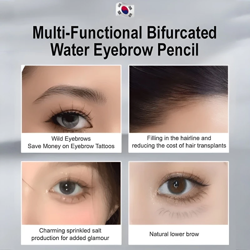 قلم الحواجب المتقاطع قلم الحواجب البري يدوم طويلاً وسهل الإمساك وشم الحواجب مقاوم للماء سائل رقيق كذب من الحرير