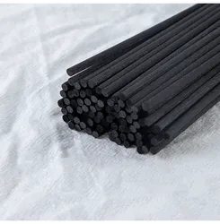 100PCS L19/22/24/25/30/40cm Preto Fibra Rattan Varas Óleo Essencial Reed Difusor Varas 3mm para Decoração de Casa ambientador