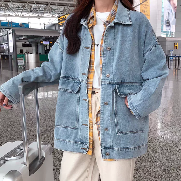 

Denim Coat For Woman With Hoodie Fur Plush Womens Fall Fitted Sweet Cool Girl Urban Party Breathable Slimming Softshell Padded