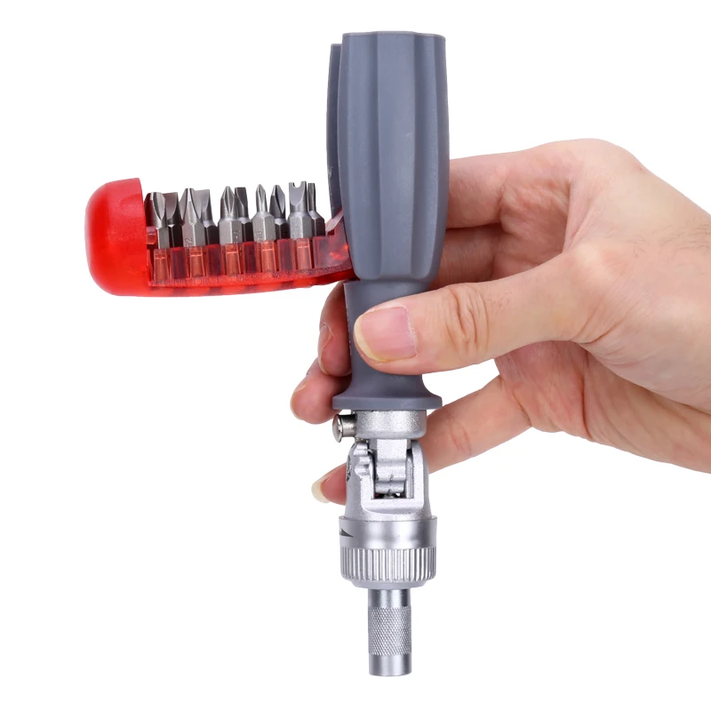 Precision Ratchet Screwdriver Bit Set Magnetic Screwdrivers Kit 1/4 Inch Inside Hexagon Adjustable Angle Household Repair Tools