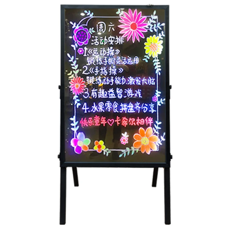 

Integrated electronic fluorescent board advertising board, handwritten led billboard, silver luminous writing screen