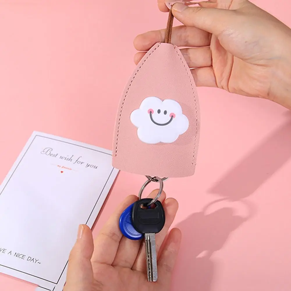 

Peach Rainbow Pig Eggs Strawberry PU Leather Cherry Key Wallets Pull Type Key Bag Keychain Pouch Housekeepers Key Holder