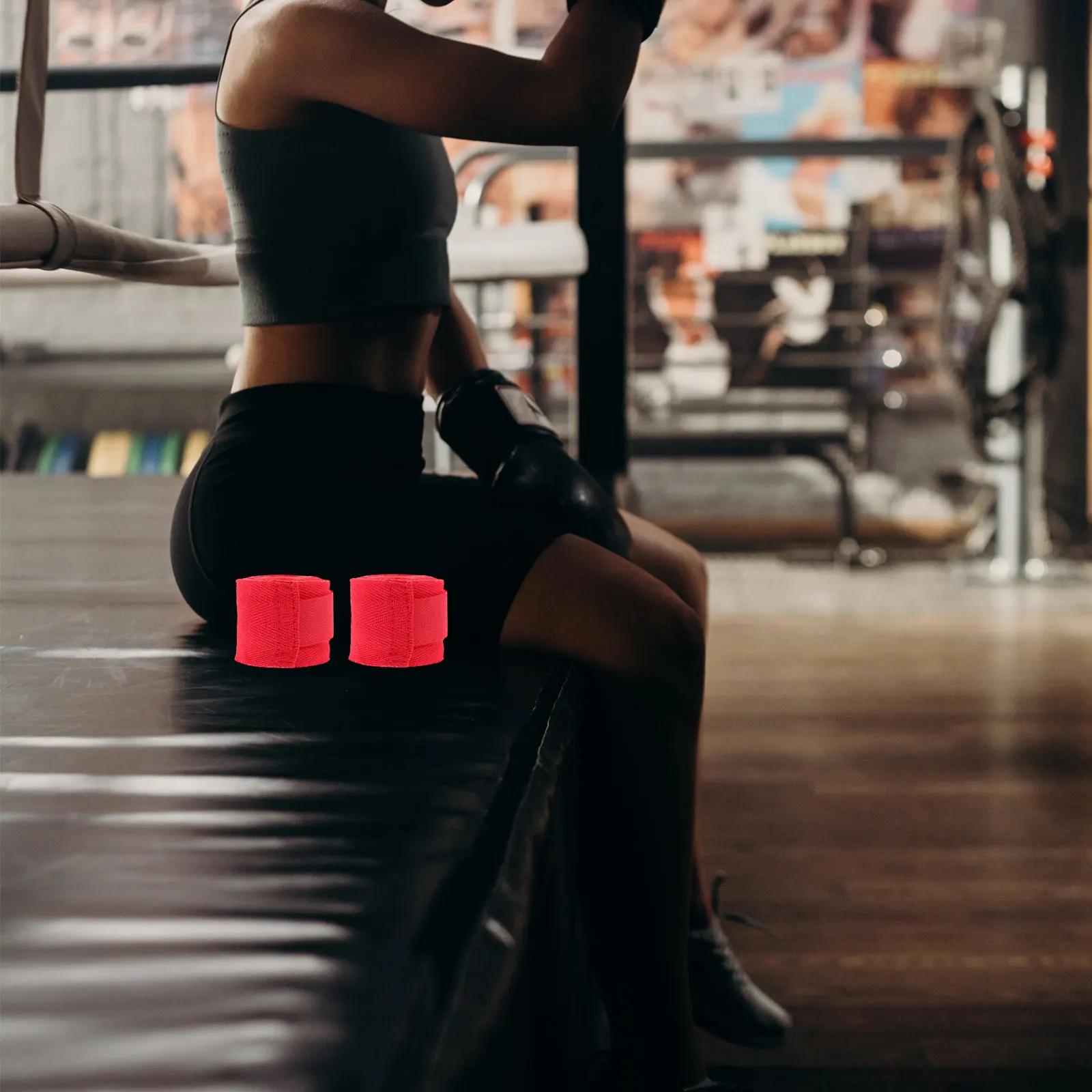 

2pcs Wraps Comfortable Sweat-Absorbent Wrist Boxing Race Bandage Straps Elastic Fitness Bandages for Boxing Thai