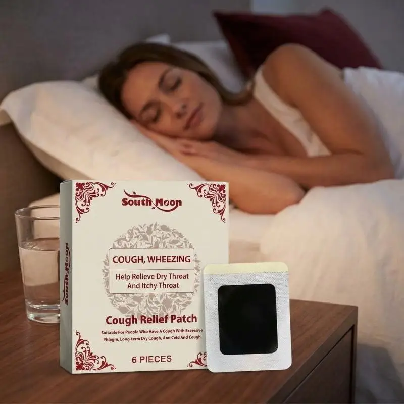 6Pcs Herbal Cough Relief Patch Smooth Breathing Relieve And Moisturize The Respiratory Tract Improve Sleep