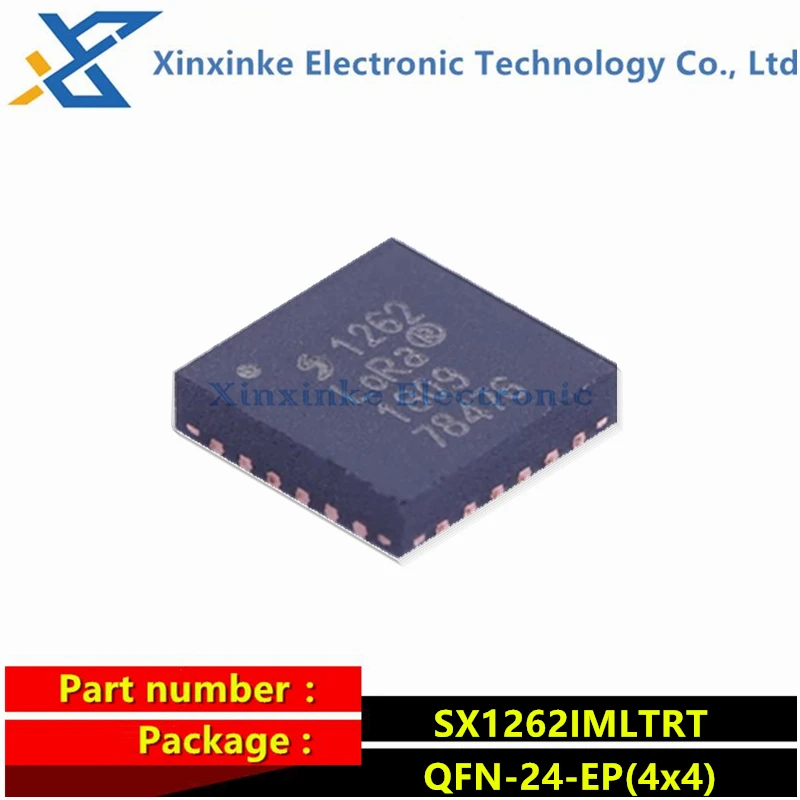 

5PCS SX1262IMLTRT QFN-24-EP(4x4) Marking：1262 Wireless & RF Integrated Circuits RF Transceiver