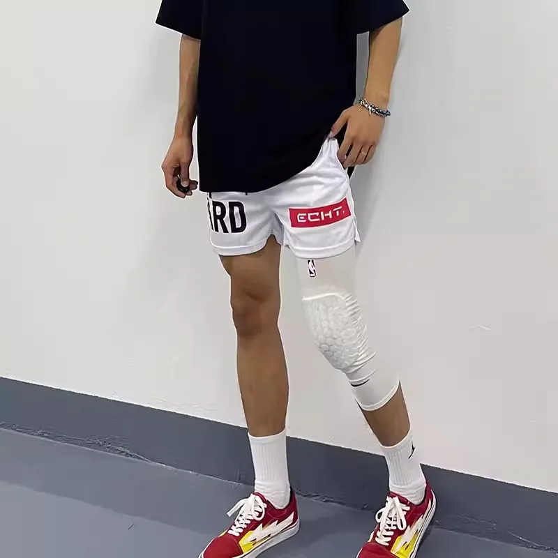 

American Short Pants Men's Summer Mesh Quick-drying Sports Pants For Running Training Squatting Three-quarter Basketball Pants