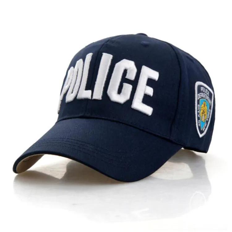 Yeni polis mektup erkekler beyzbol şapkası snapback kadınlar moda taktik şapka kap Golf spor açık seyahat kamyon şoförü güneş şapkaları C1170