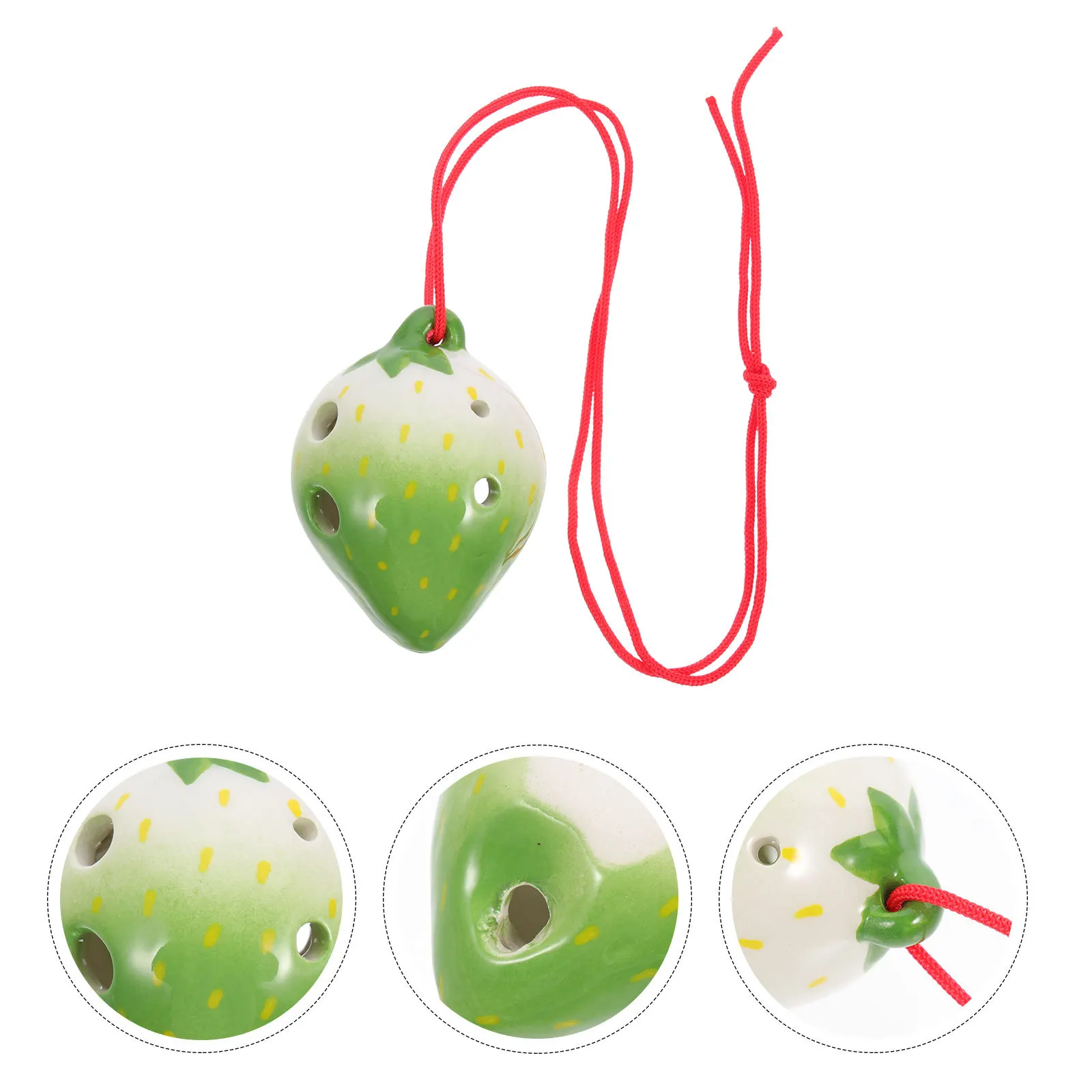 السيراميك 6 ثقوب الأكرينا الفراولة على شكل مبتدئين ممارسة أداة الرياح المحمولة خفيفة الوزن الكرتون الموسيقية هدية ل