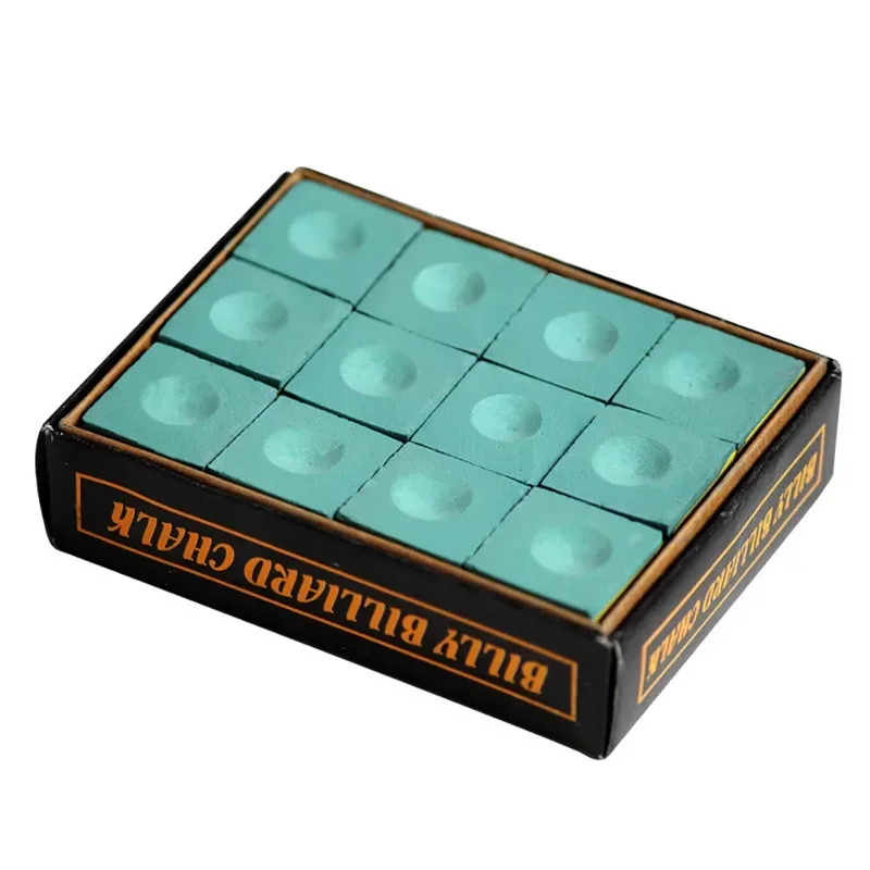 Pool Cue Chalk Cubes para Bilhar, Snooker Table, Acessórios de Substituição Club, 23x23x22.6mm, 12Pcs