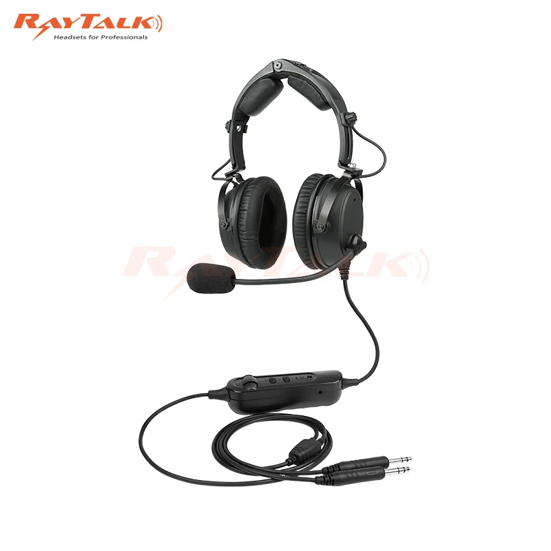 Aviation ANR Headset Noise Cancelling Pilot Headset With 6.3mm and 5.2mm Aviation Plug