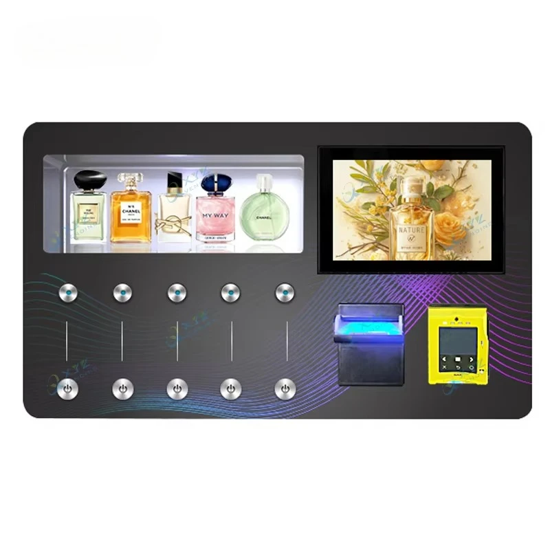 

Customize Wall-mounted Automatic Small 5ml Cash Banknotes Coin Operated Credit Card Perfume Spraying Dispenser Vending Machine