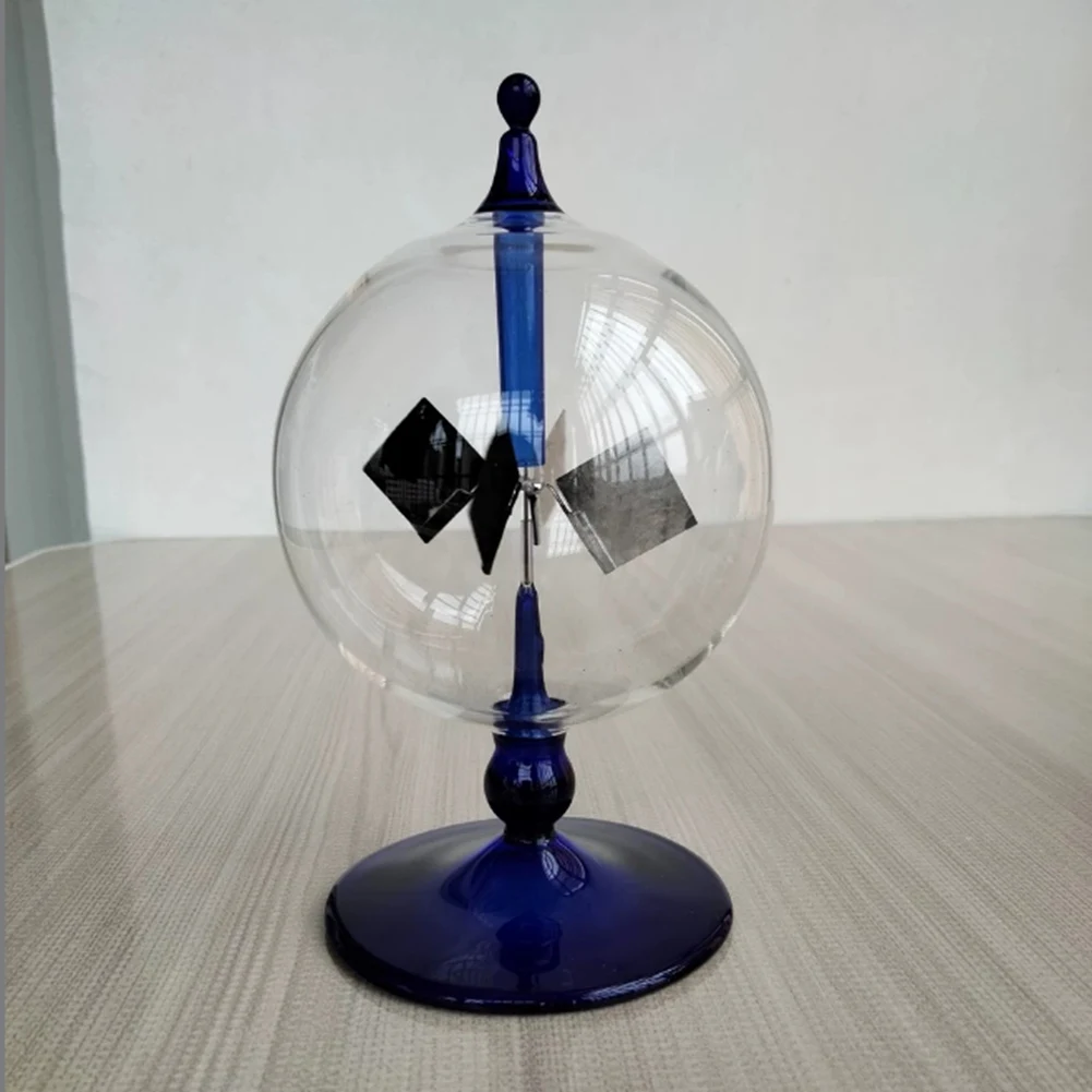 

ABRW-4 Blades Rotating Glass Windmill Solar Powered Crookes Radiometer Light Mill/Educational Teaching Study Tool
