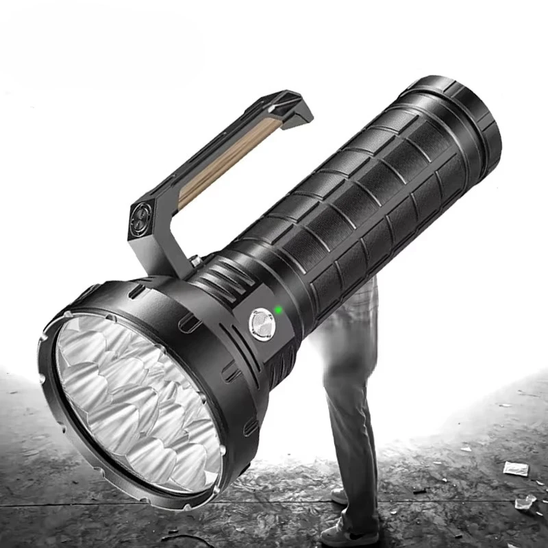 Type C Rechargeable 16pcs XHP50 LED 38000 Lumens Flashlight 32000mAh High Power Super Bright Flashlight