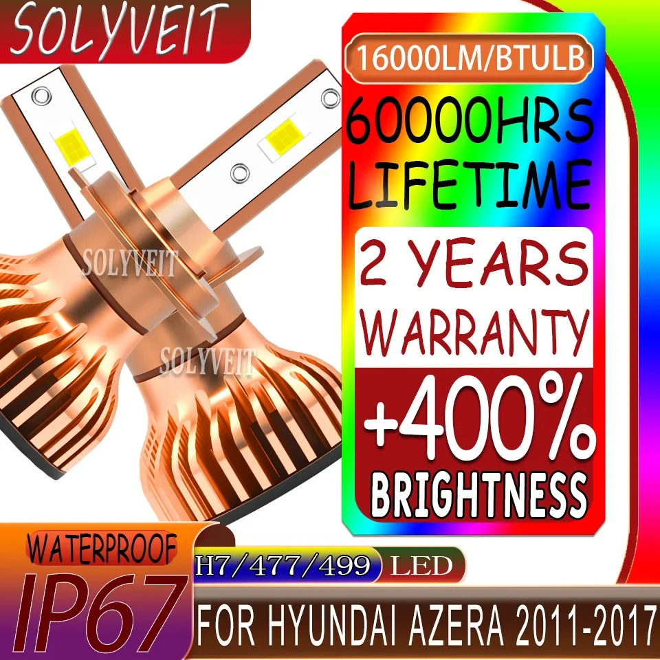 

Improved Nighttime Visibility Easy-Install No Tools Needed Headlight LED For Hyundai Azera 2011 2012 2013 2014 2015 2016 2017