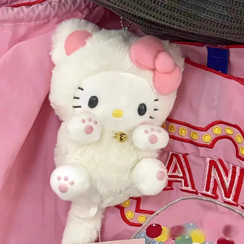 Porte-clés pendentif chat chat à longue queue, sac à dos de poupée, ornement suspendu en peluche, accessoire mignon, cadeau