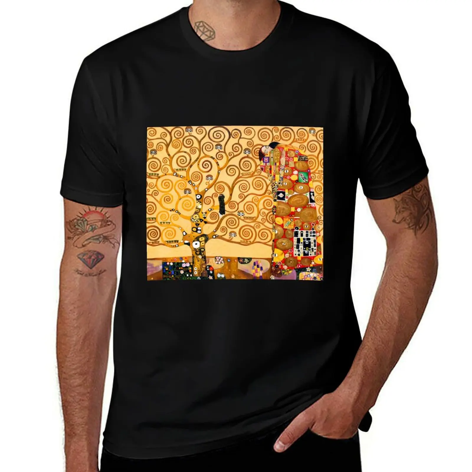 

Gustav Klimt - The tree of life T-Shirt cotton t shirts man 100% man t shirt designer T-Shirt