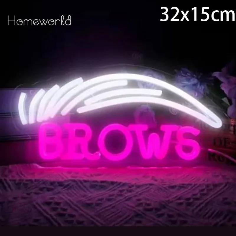 

Eyebrow Neon Signs LED Light used for Beauty Eyebrow Eyelash art Wall Decor Beauty salon Aesthetic Room sign Neon Sign Gift