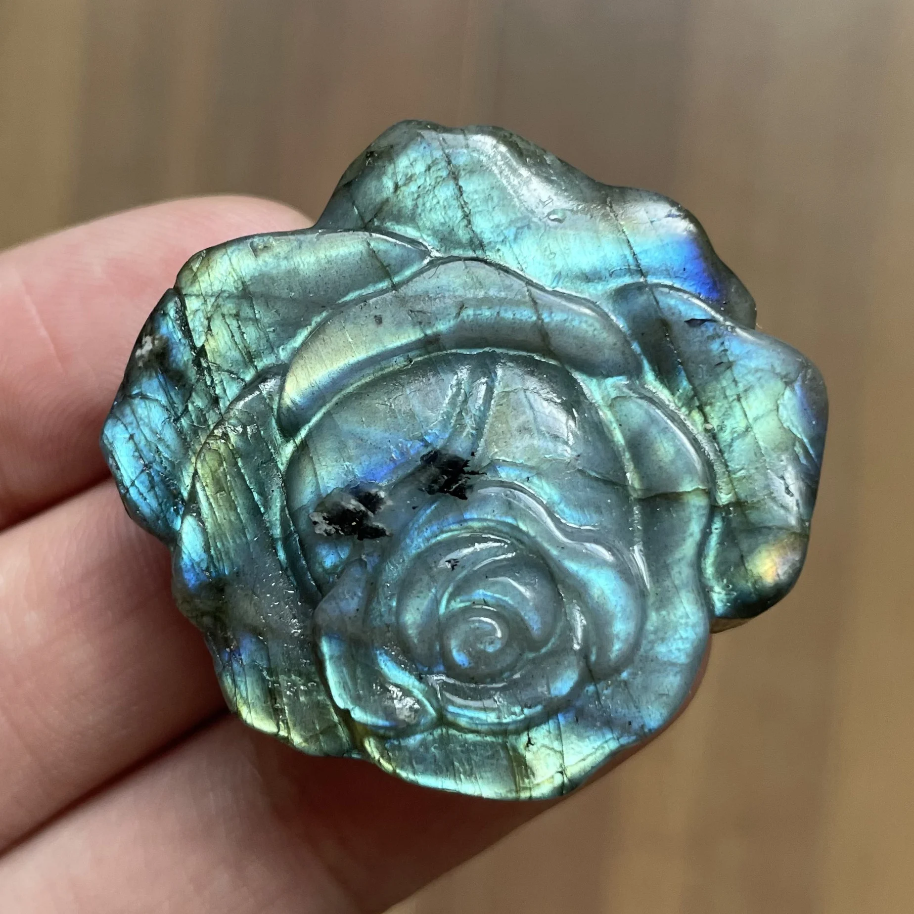 Natural Crystal Labradorite Rose Quartz Carving Decor Moonstone Polished Divination Healing Gift Reiki Feng Shui