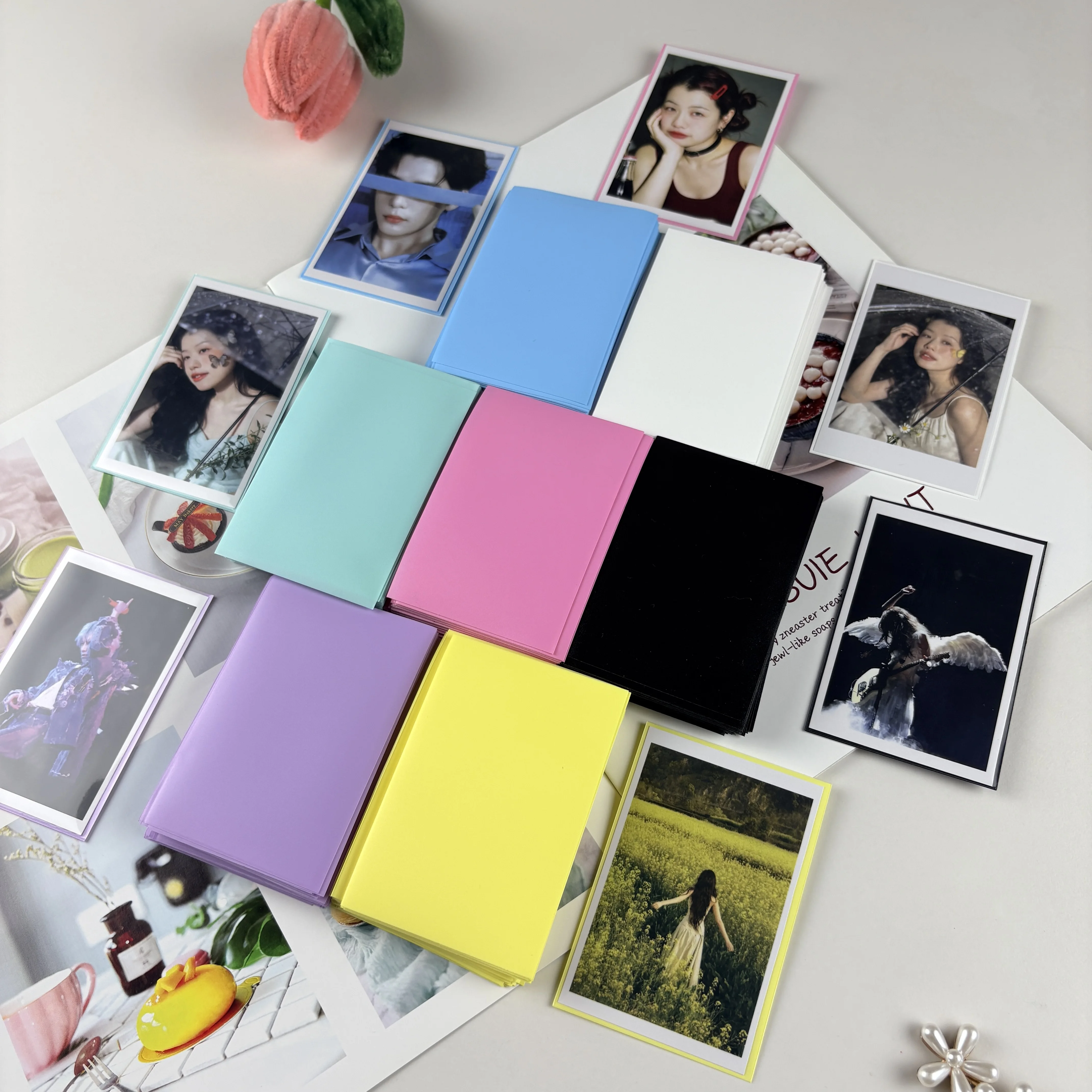 50pcs Korea Photo Card Sleeves 61x91mm Clear Acid Free CPP Card Cover 3 Inch Photocard Holographic Protector Film Album Binder