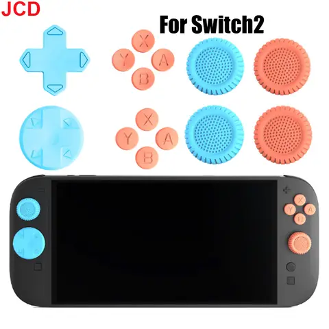 스위치 2 NS2 게임 컨트롤러 용 JCD D-Pad ABYX 원형 방향 버튼 키 조이스틱 캡 세트 미끄럼 방지 액세서리