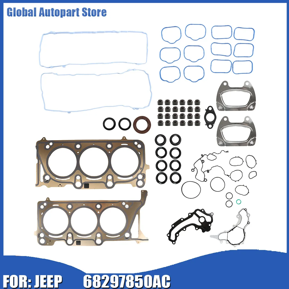 Car Engine Cylinder Head Gasket Set 68079589AA 4861965AA For Jeep Grand Cherokee 3.6L 2016-2021 For Dodge Durango 3.6L2020-2021
