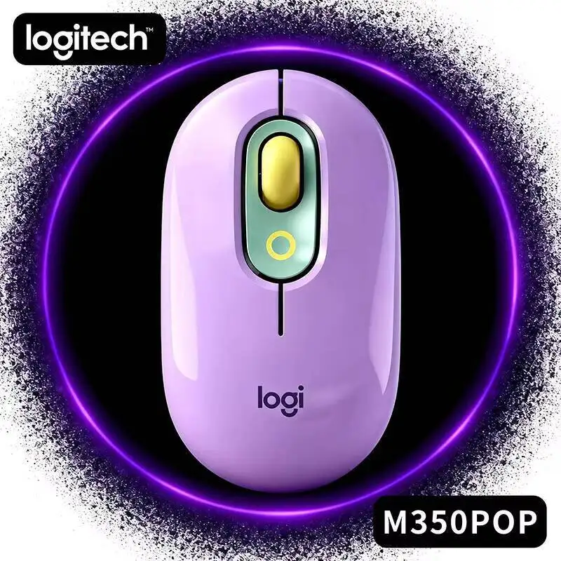 

Беспроводная мышь Logitech M350 POP с Bluetooth и бесшумным щелчком 2,4 ГГц, компактный стильный дизайн для ноутбука, офиса и дома