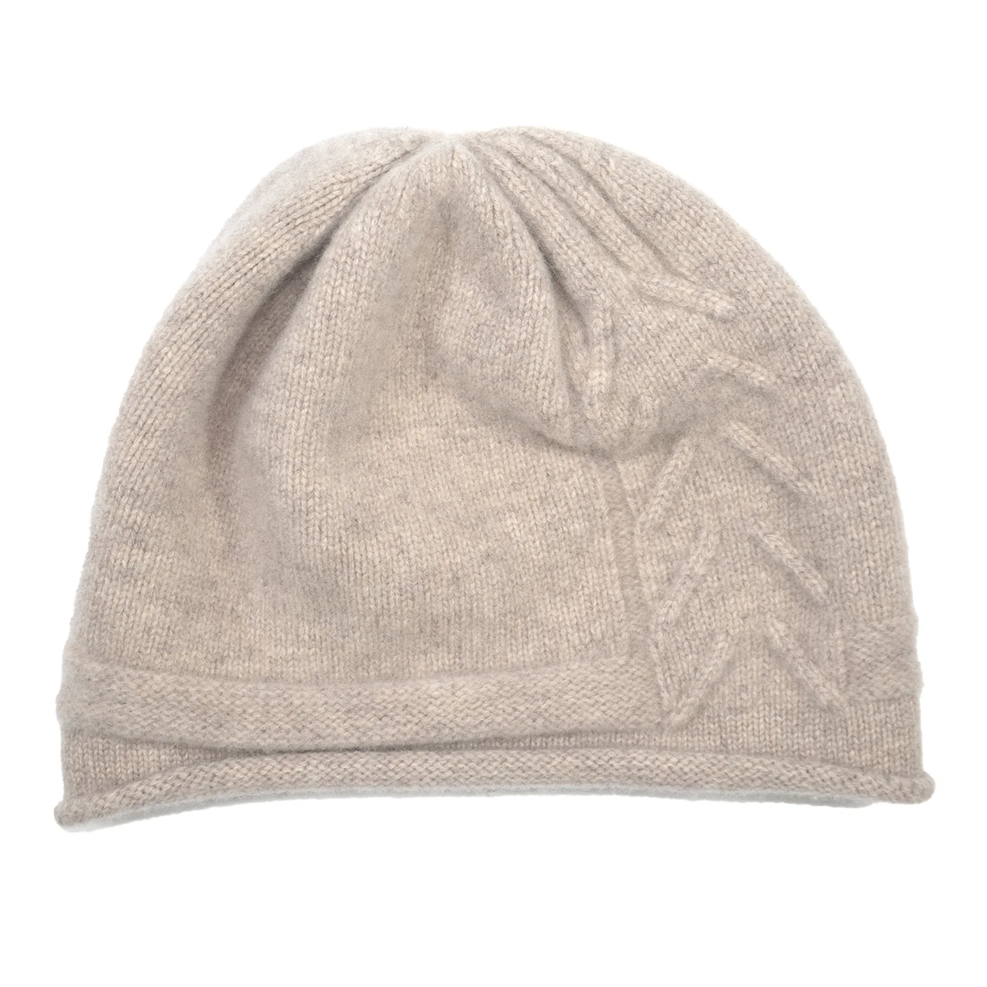 マリノウールビーニー-レディース-ロールエッジ-スラウチキャップ-帽子