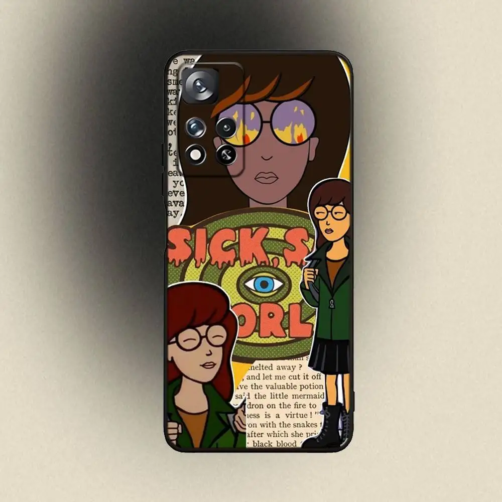 D-Daria Cool Girl Funda de teléfono a la moda para Samsung Galaxy A 91,80,73,72,53,52,51,22,5G,Plus,J,Note Funda negra suave