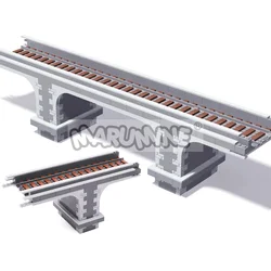 Marumine 566PCS MOC Viaduct Idea Train Build Model Kit High-Speed Railway Track Arch Bridge DIY Construction Blocks Bricks Set