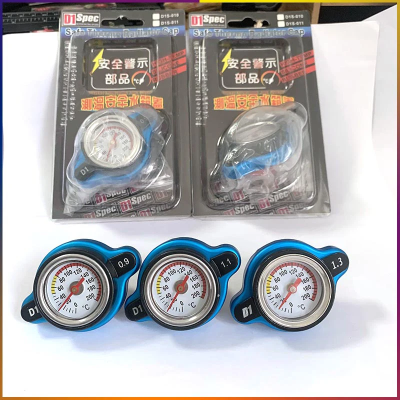 Auto Motor Refit Styling Thermo Radiator Cap Tank Cover Watertemperatuurmeter met Utility Safe 0.9 Bar/1.1 Bar/1.3 Bar