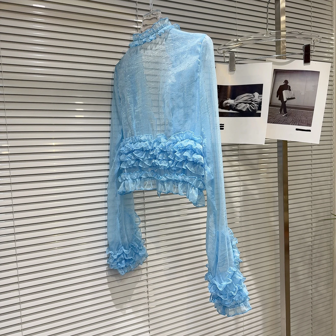 

Sweet And Spicy Girl ort Coat Fem Model Faionable Transparent Lace Bowed Design Summer New Arrival Straight Cut