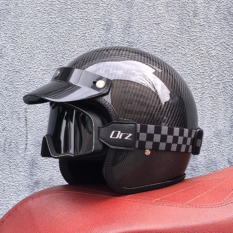 latest carbon fiber retro helmet motorcycle helmet 3/4 open face capacete vintage men and women four seasons half helmet - AliExpress 201355758 latest carbon fiber retro helmet motorcycle helmet 3/4 open face capacete vintage men and women four seasons half helmet - AliExpress 201355758