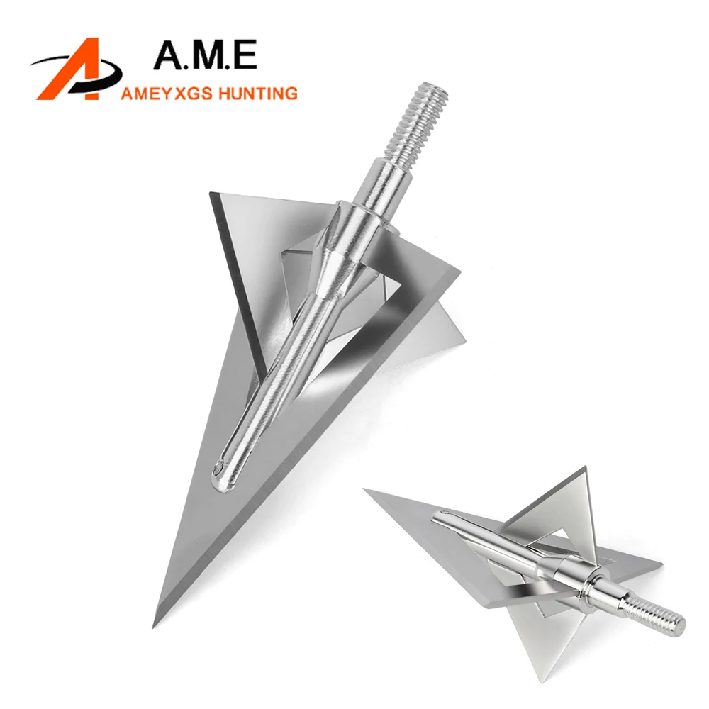 

6/12Pcs Hunting Arrowheads Hunting Broadheads Universal Thread Archery Tips Steel 4 Blade for Outdoor Shooting Hunt Accessories