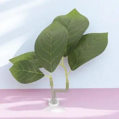 

Betta Fish Spawning Leaf Realistic Aquarium Leaf Hammock with Suction Cups for Resting Breeding Decorative Plastic Plant Habitat