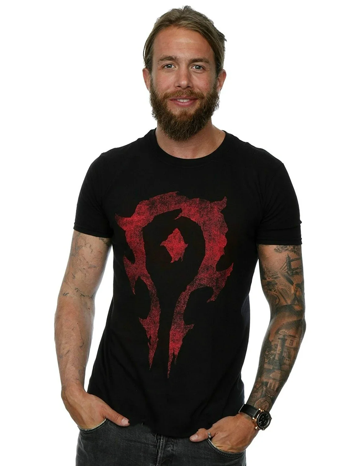 Fashion Horde Emblem T Shirt High Quality Printed T-shirts 100% Cotton Short Sleeve O-Neck Tshirt Casual Mens Top