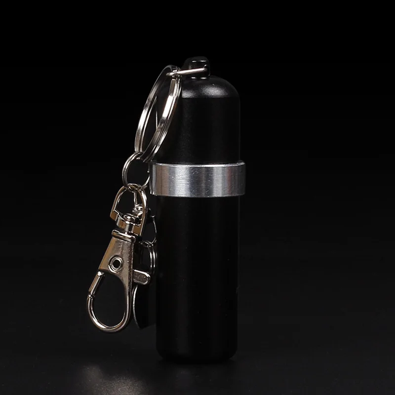 Mini portable 1Pc Stainless Steel Fuel Canister Kerosene Oil FLUID Can With Key Chain For Lighters Fuel Pot Travel Accessories