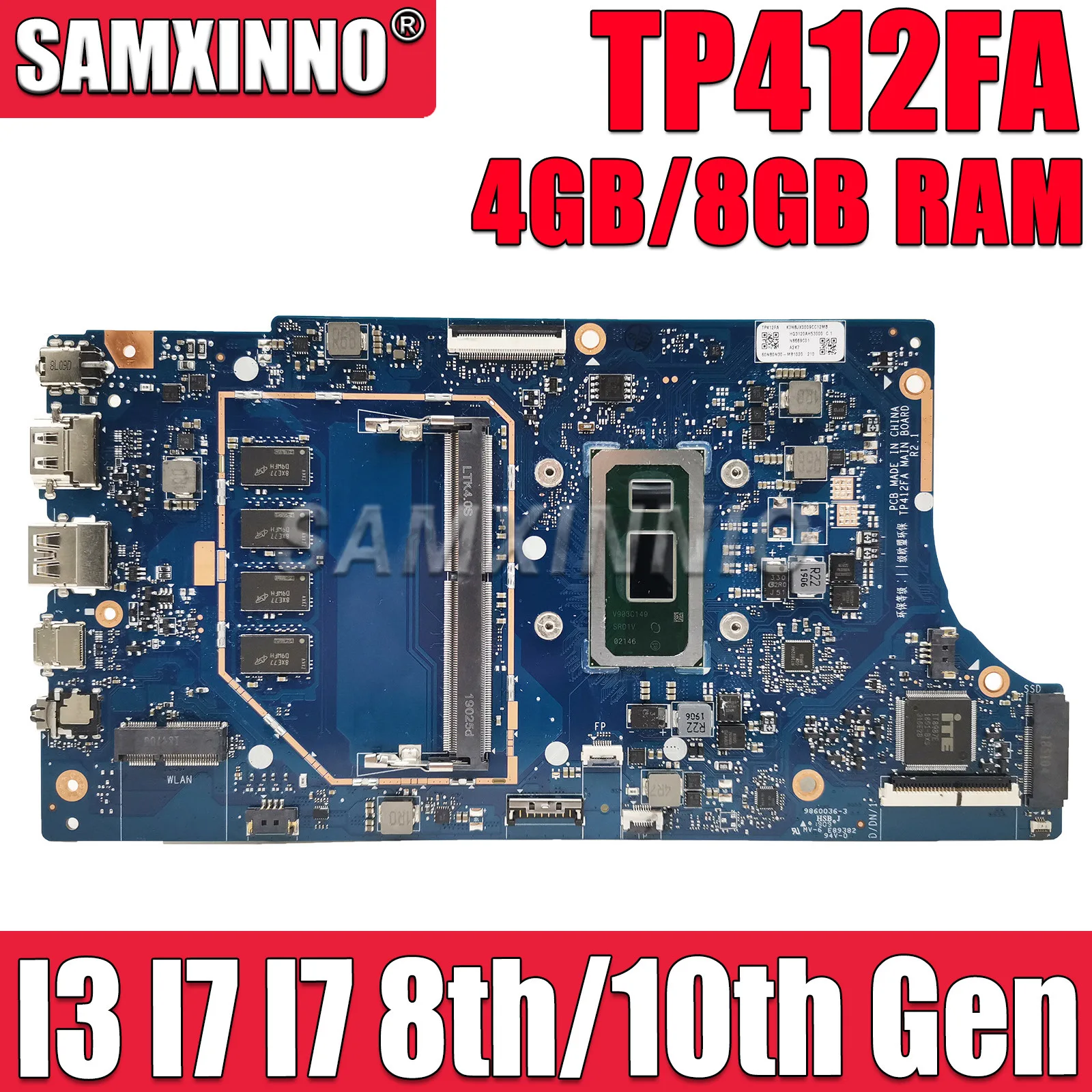 

TP412FAC Mainboard For ASUS VivoBook Flip 14 TP412FA SF4100F TP412F Motherboard I3 I5 I7 8th/10th Gen 4G/8G RAM Working Well