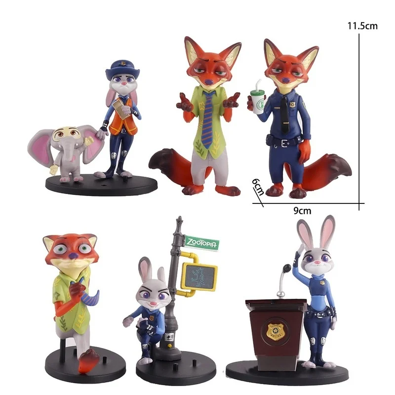 Zootopia 2 Modello di bambola fatta a mano Ornamento Crazy Nick Rabbit Judy Hopps Ufficiale di polizia Gary Snake Action Figure da collezione Toy